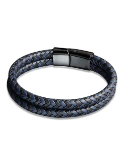 Armband zwart/blauw