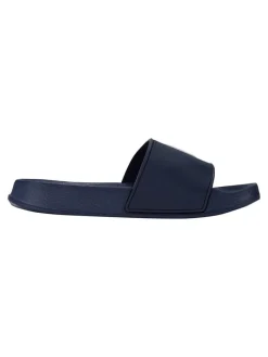 Badslippers "Classic" donkerblauw/wit