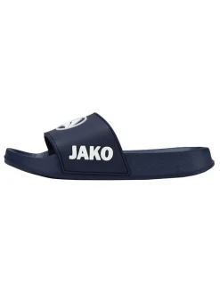 Badslippers "Classic" donkerblauw/wit