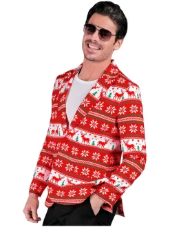 Blazer "Merry Christmas" rood/wit