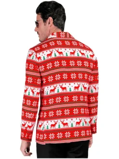 Blazer "Merry Christmas" rood/wit