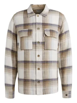 Blouse beige/donkerblauw