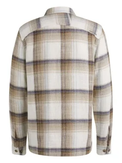 Blouse beige/donkerblauw