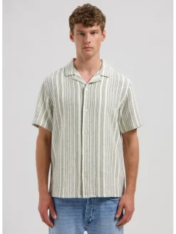 Blouse donkerblauw/crème