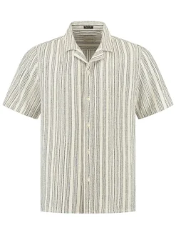 Blouse donkerblauw/crème