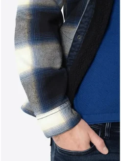 Blouse donkerblauw/crème