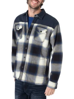 Blouse donkerblauw/crème