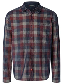 Blouse donkerblauw/rood
