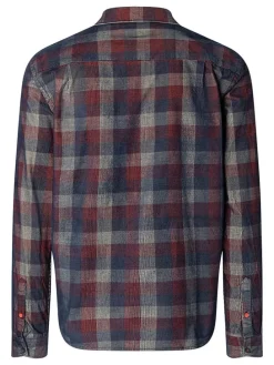 Blouse donkerblauw/rood