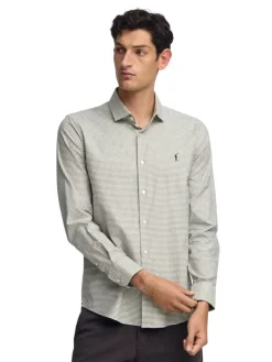Blouse groen/wit