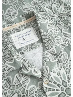 Blouse groen/wit