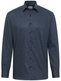 Blouse - modern fit - donkerblauw
