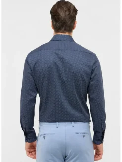 Blouse - modern fit - donkerblauw