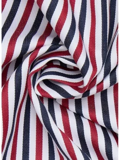 Blouse - modern fit - rood/donkerblauw/wit