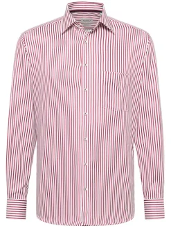 Blouse - modern fit - rood/wit