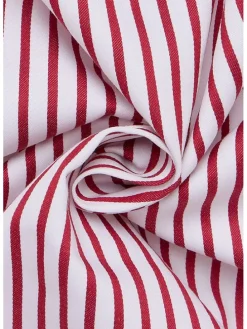 Blouse - modern fit - rood/wit