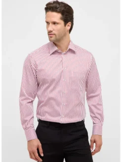 Blouse - modern fit - rood/wit