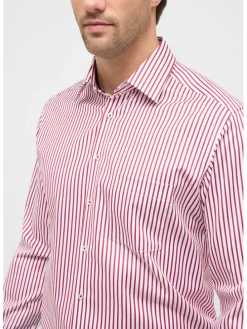 Blouse - modern fit - rood/wit