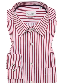 Blouse - modern fit - rood/wit