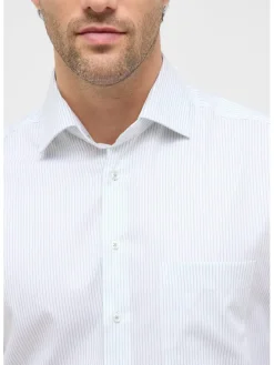 Blouse - modern fit - wit/groen