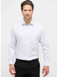 Blouse - modern fit - wit/groen