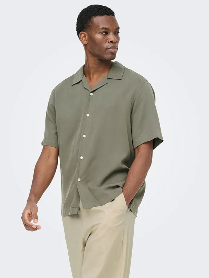 Blouse "Onsperu" - regular fit - groen