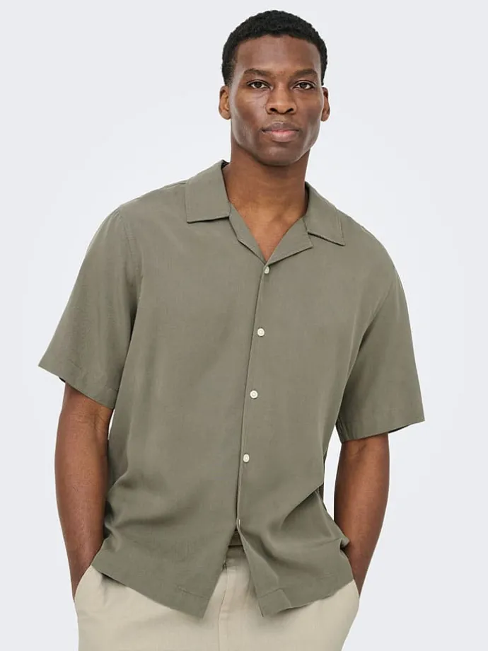 Blouse "Onsperu" - regular fit - groen
