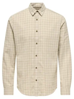 Blouse - regular fit - beige