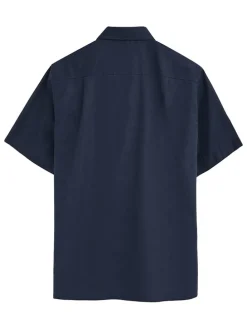 Blouse - regular fit - donkerblauw