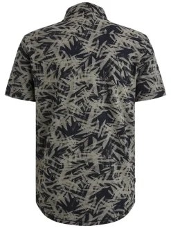 Blouse - regular fit - kaki/zwart