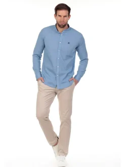 Blouse - regular fit - lichtblauw