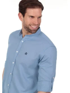 Blouse - regular fit - lichtblauw