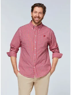 Blouse - regular fit - rood/wit