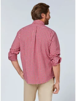 Blouse - regular fit - rood/wit