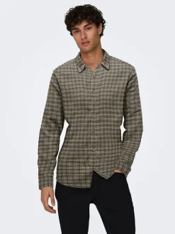 Blouse - regular fit - taupe
