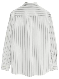 Blouse - regular fit - wit/grijs