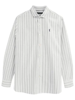 Blouse - regular fit - wit/grijs