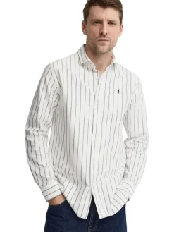 Blouse - regular fit - wit/grijs