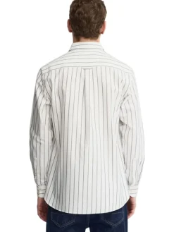 Blouse - regular fit - wit/grijs