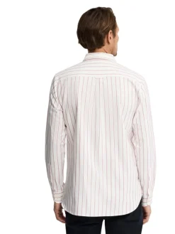 Blouse - regular fit - wit/lichtroze