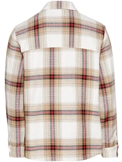 Blouse - relaxed fit - beige/rood
