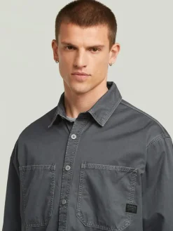 Blouse - relaxed fit - grijs