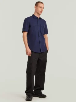 Blouse - slim fit - donkerblauw