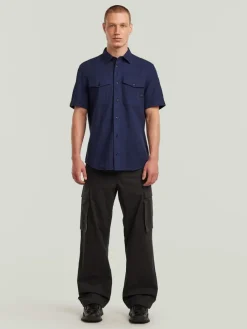 Blouse - slim fit - donkerblauw
