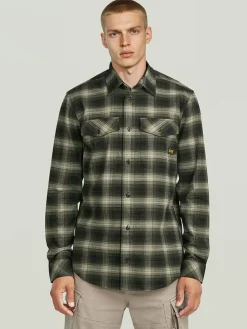 Blouse - slim fit - groen