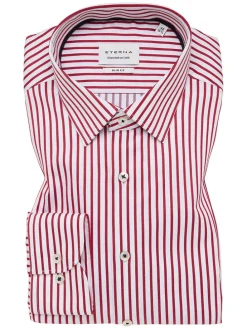 Blouse - slim fit - rood/wit