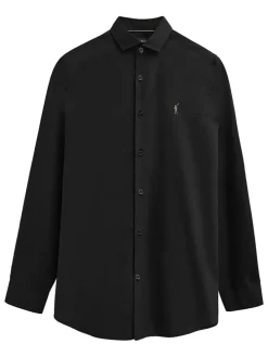 Blouse - slim fit - zwart
