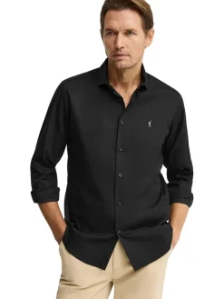Blouse - slim fit - zwart