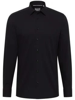 Blouse - slim fit - zwart