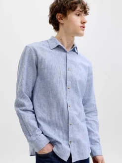 Blouse "Summer" blauw/wit
